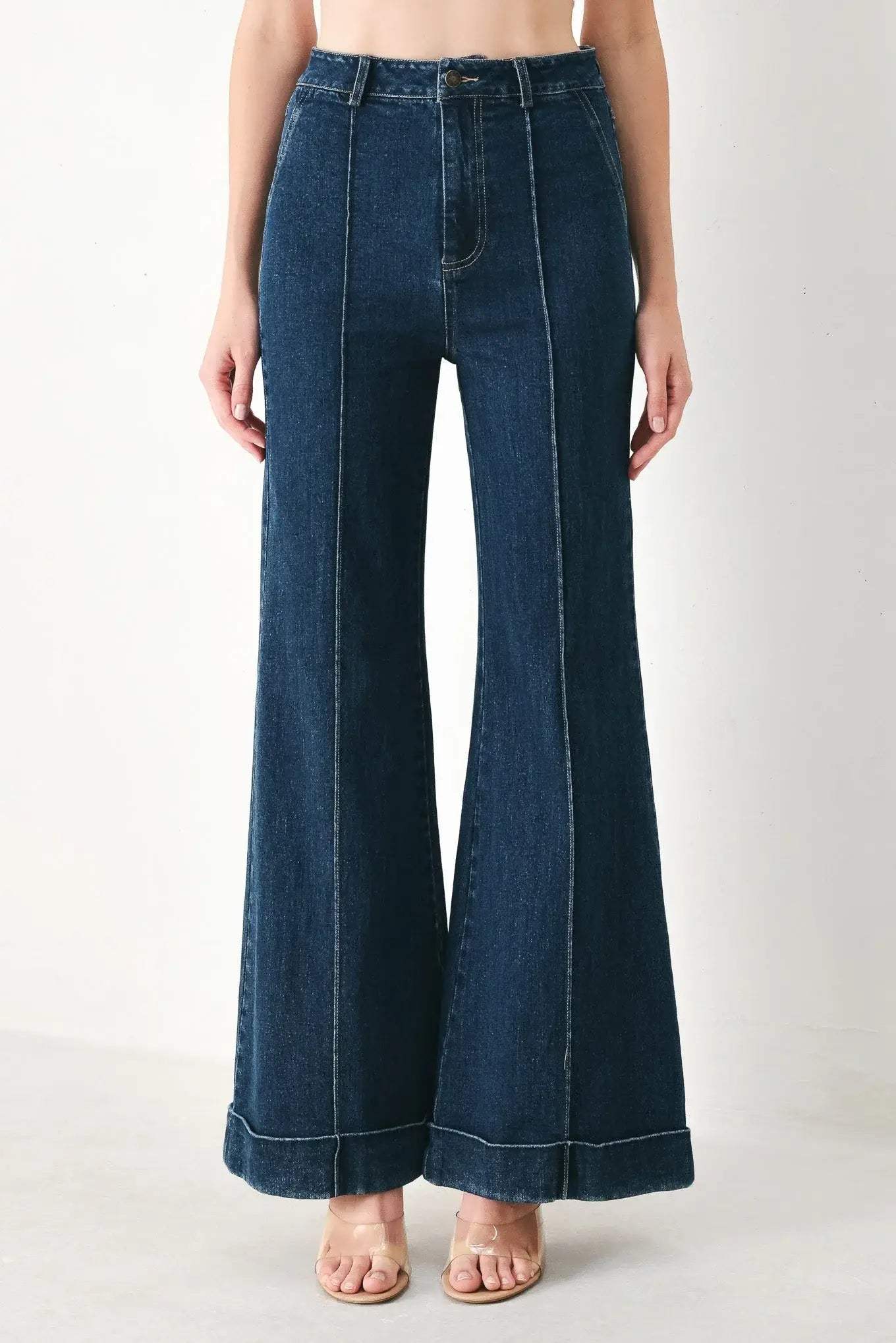 SKYLINE FLARE DENIM PANTS - Flying Tomato - Flyclothing LLC