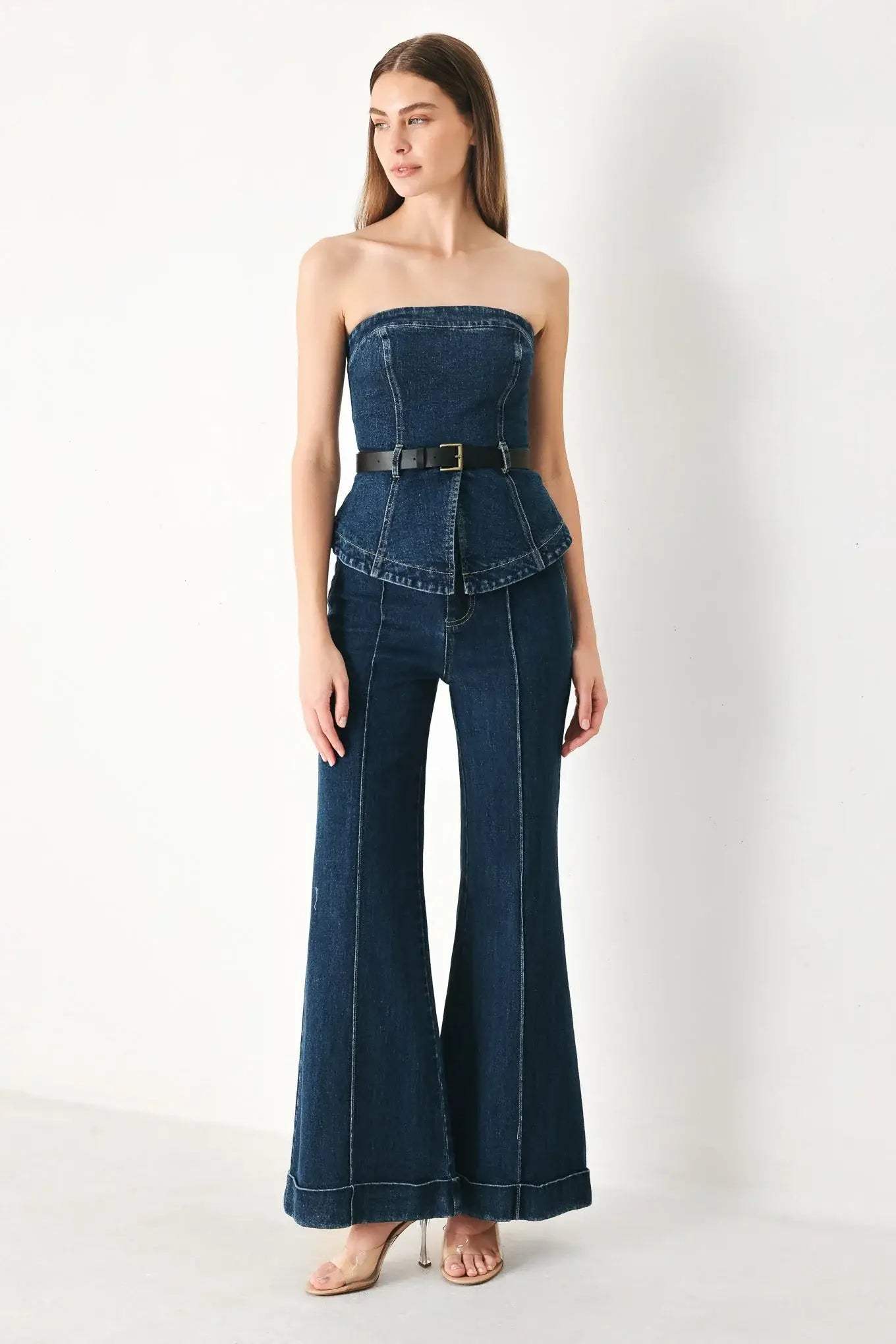 SKYLINE FLARE DENIM PANTS - Flying Tomato - Flyclothing LLC