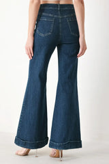 SKYLINE FLARE DENIM PANTS - Flying Tomato - Flyclothing LLC