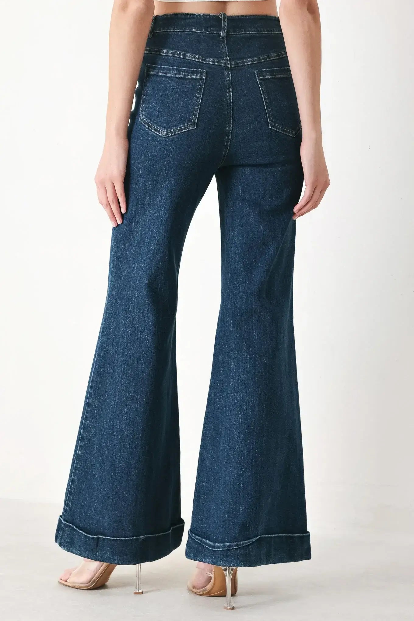 SKYLINE FLARE DENIM PANTS - Flying Tomato - Flyclothing LLC