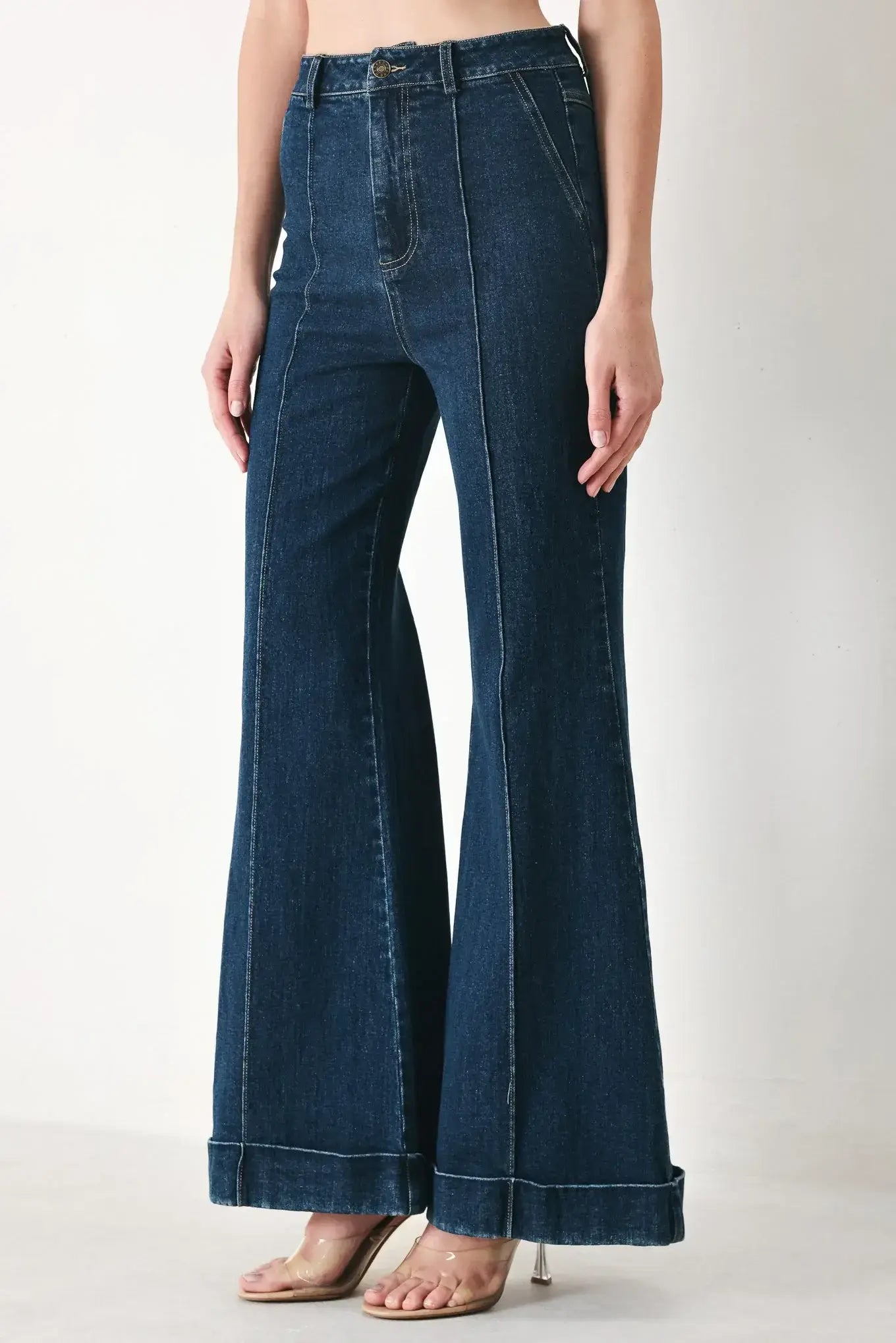 SKYLINE FLARE DENIM PANTS - Flying Tomato - Flyclothing LLC