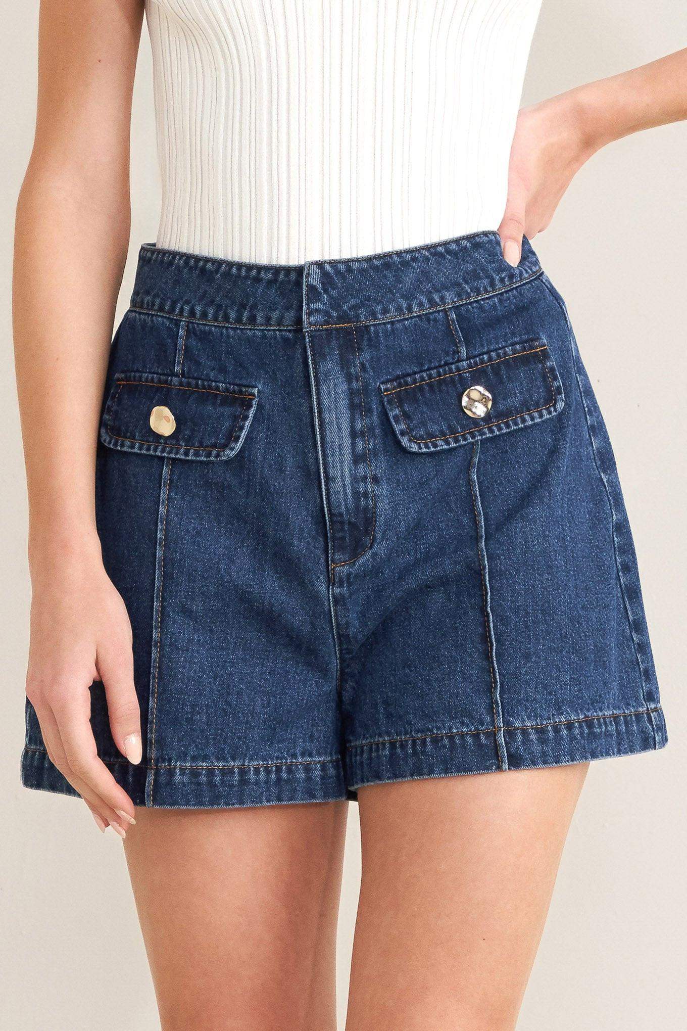 FOREVER STYLISH DENIM SHORTS - Flying Tomato - Flyclothing LLC