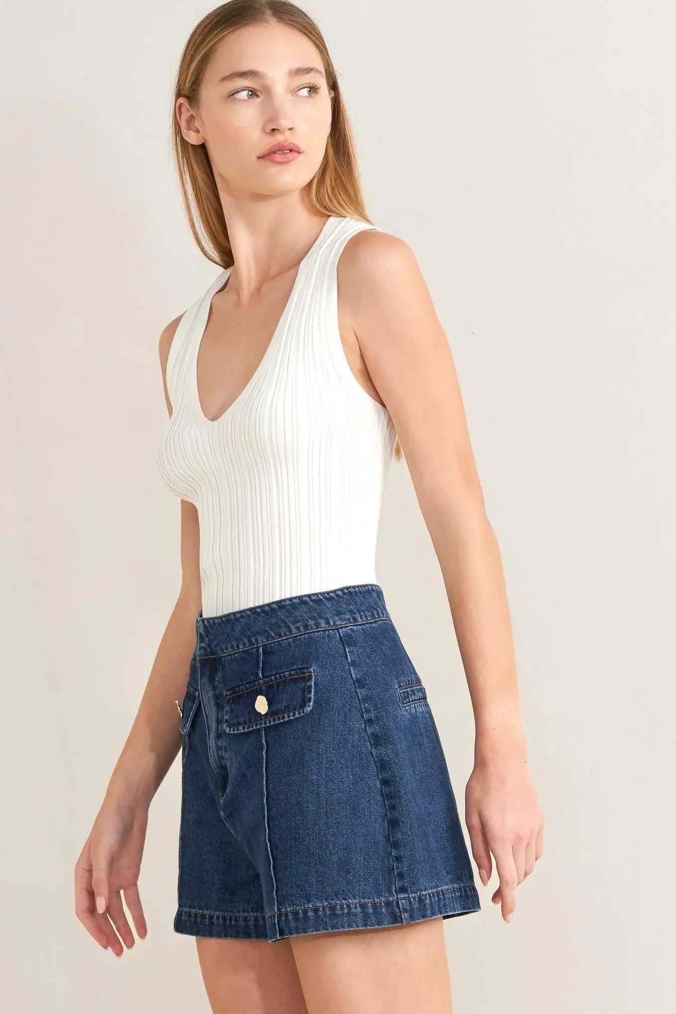 FOREVER STYLISH DENIM SHORTS - Flying Tomato - Flyclothing LLC