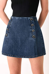 RUN THE CITY DENIM SKORT - Flying Tomato - Flyclothing LLC