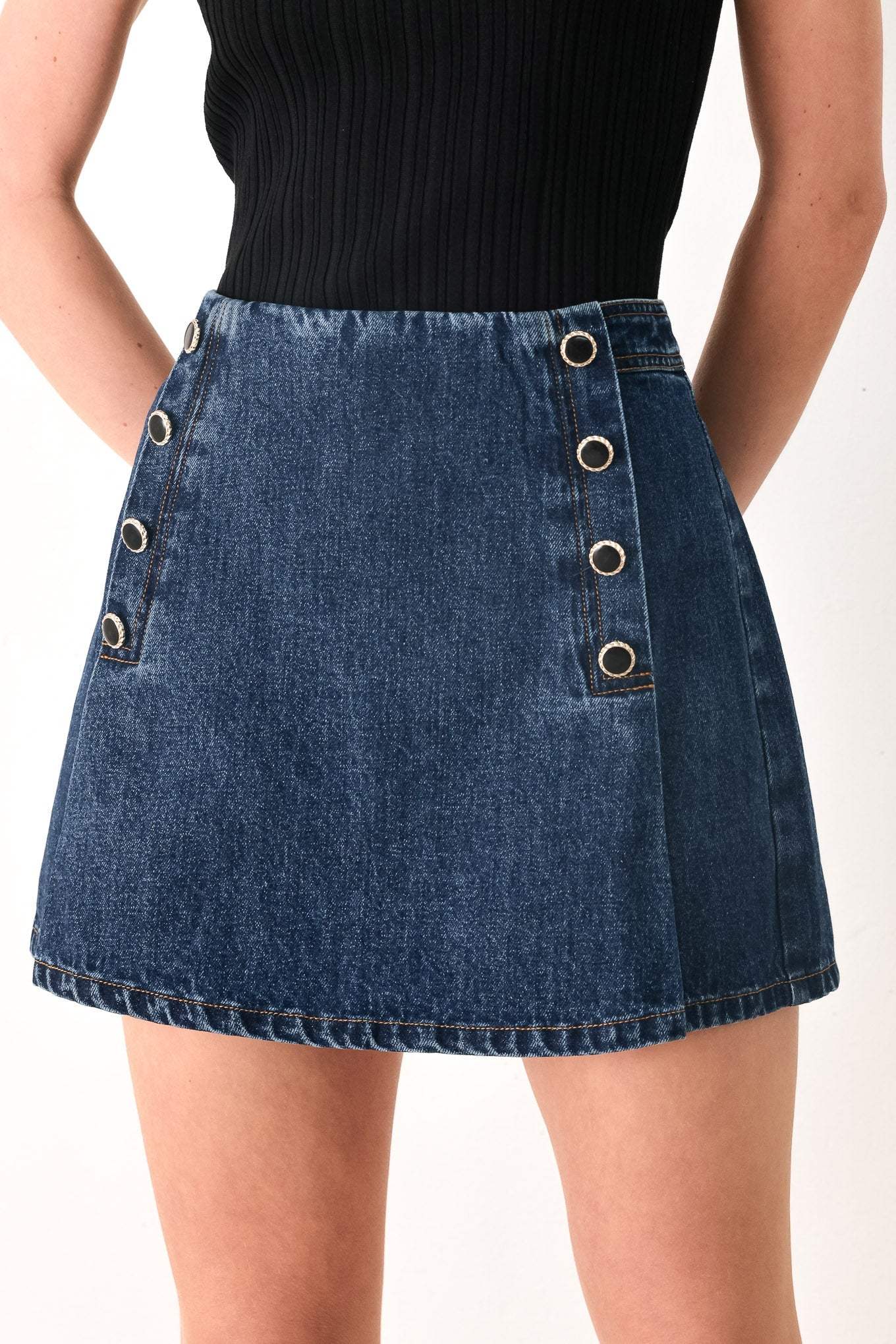 RUN THE CITY DENIM SKORT - Flying Tomato - Flyclothing LLC