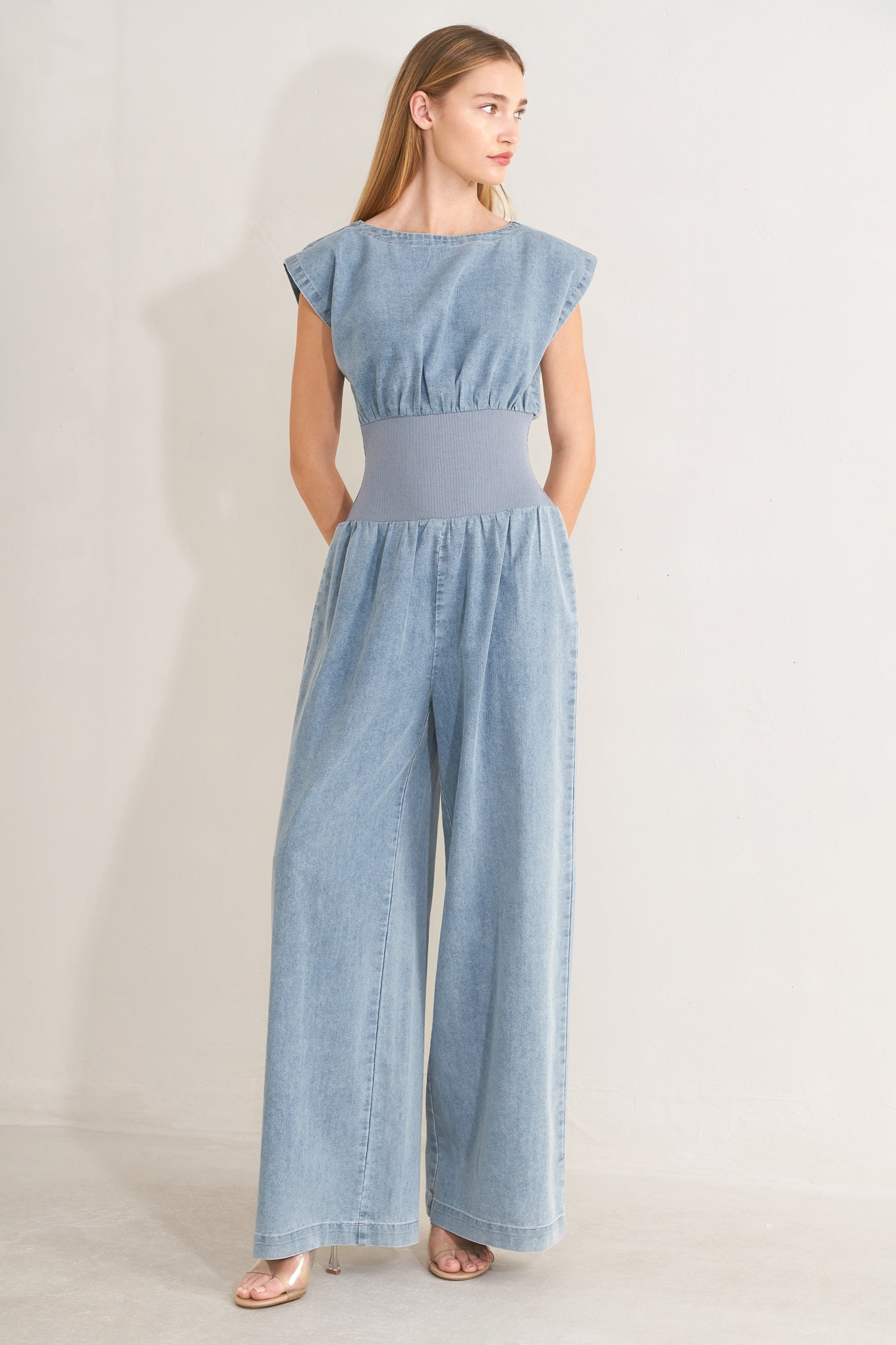 RUNNING IN DENIM JUMPSUIT - Flying Tomato - Flyclothing LLC