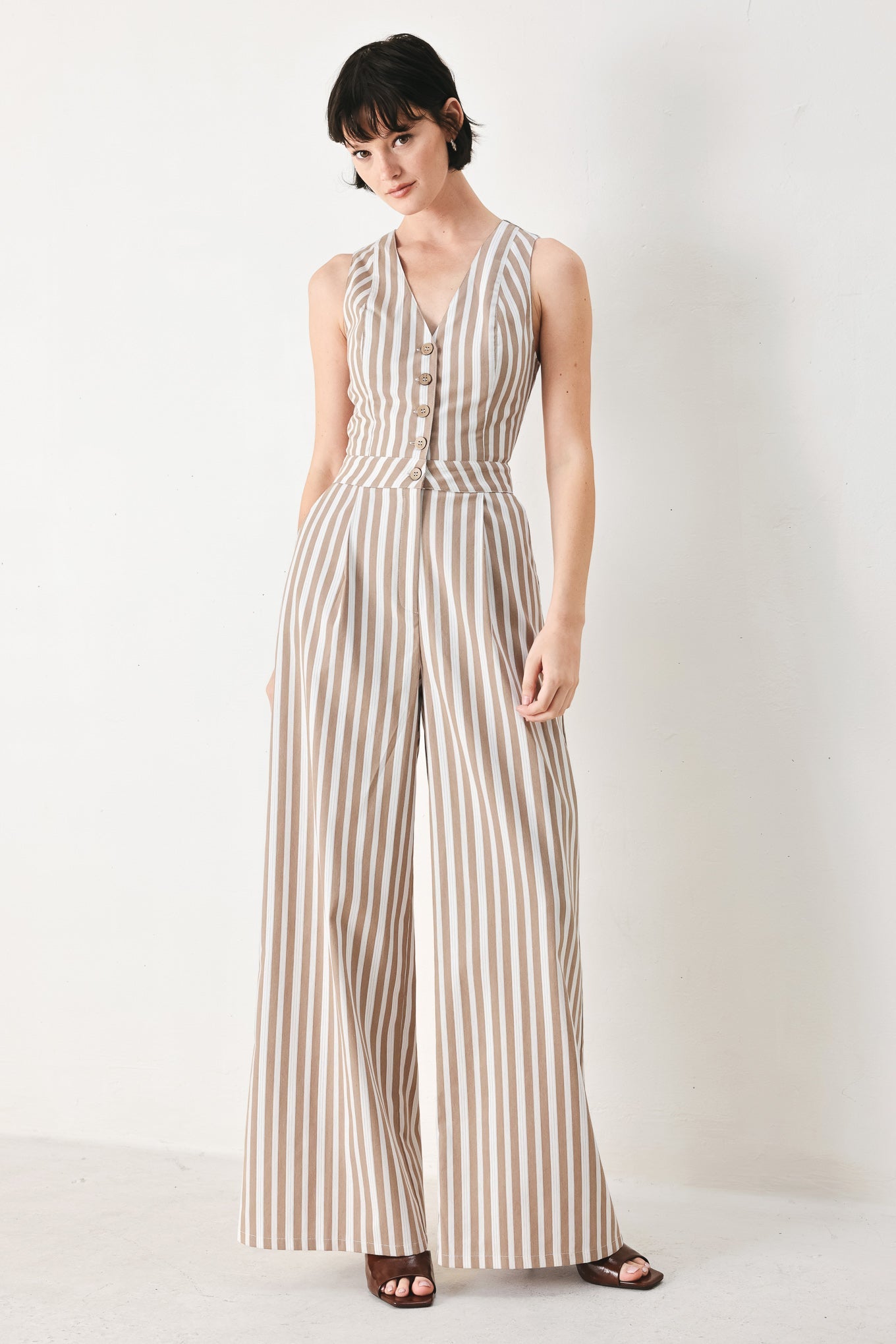 NATURAL RHYTHM WOVEN JUMPSUIT - Flying Tomato - Flyclothing LLC