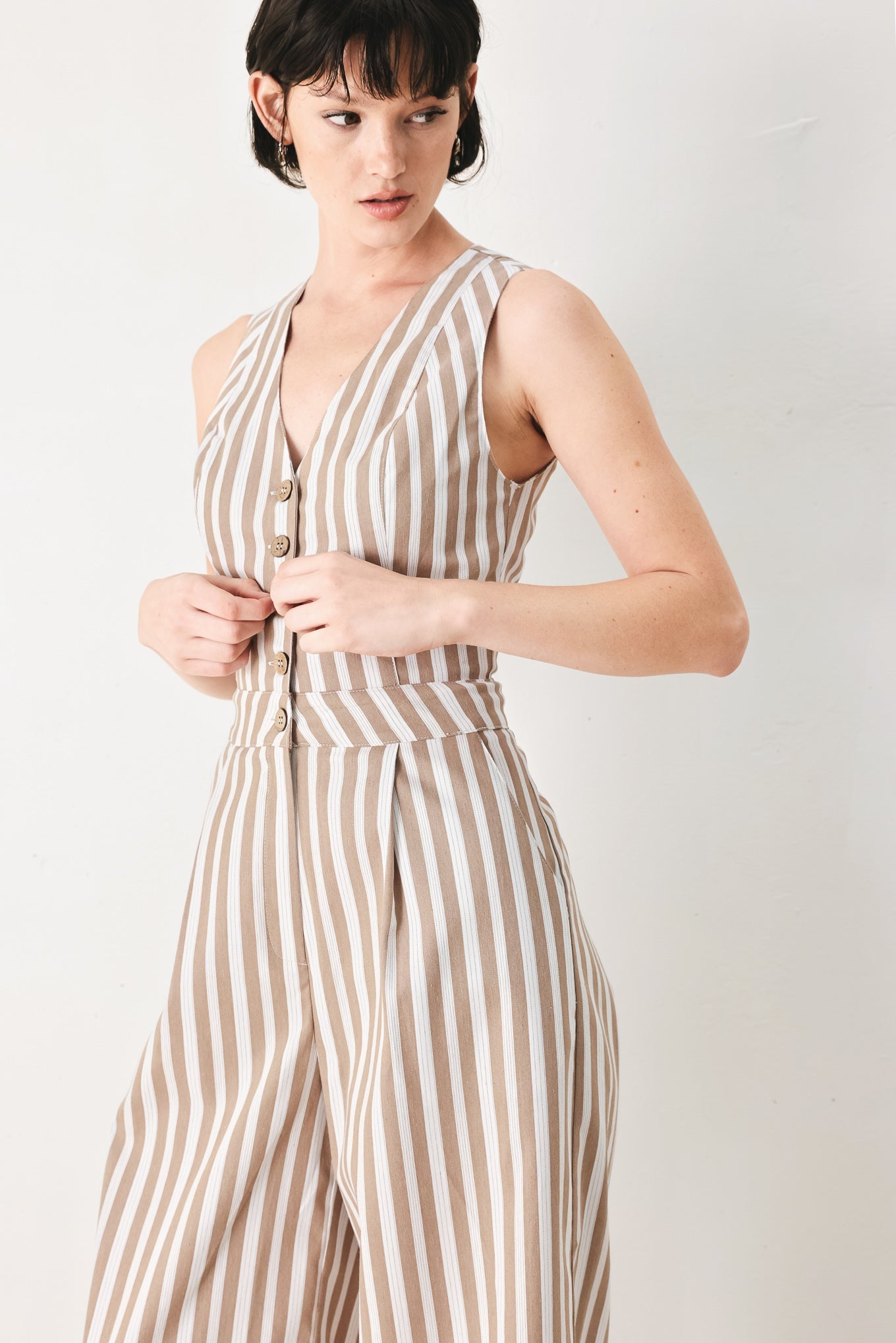 NATURAL RHYTHM WOVEN JUMPSUIT - Flying Tomato - Flyclothing LLC