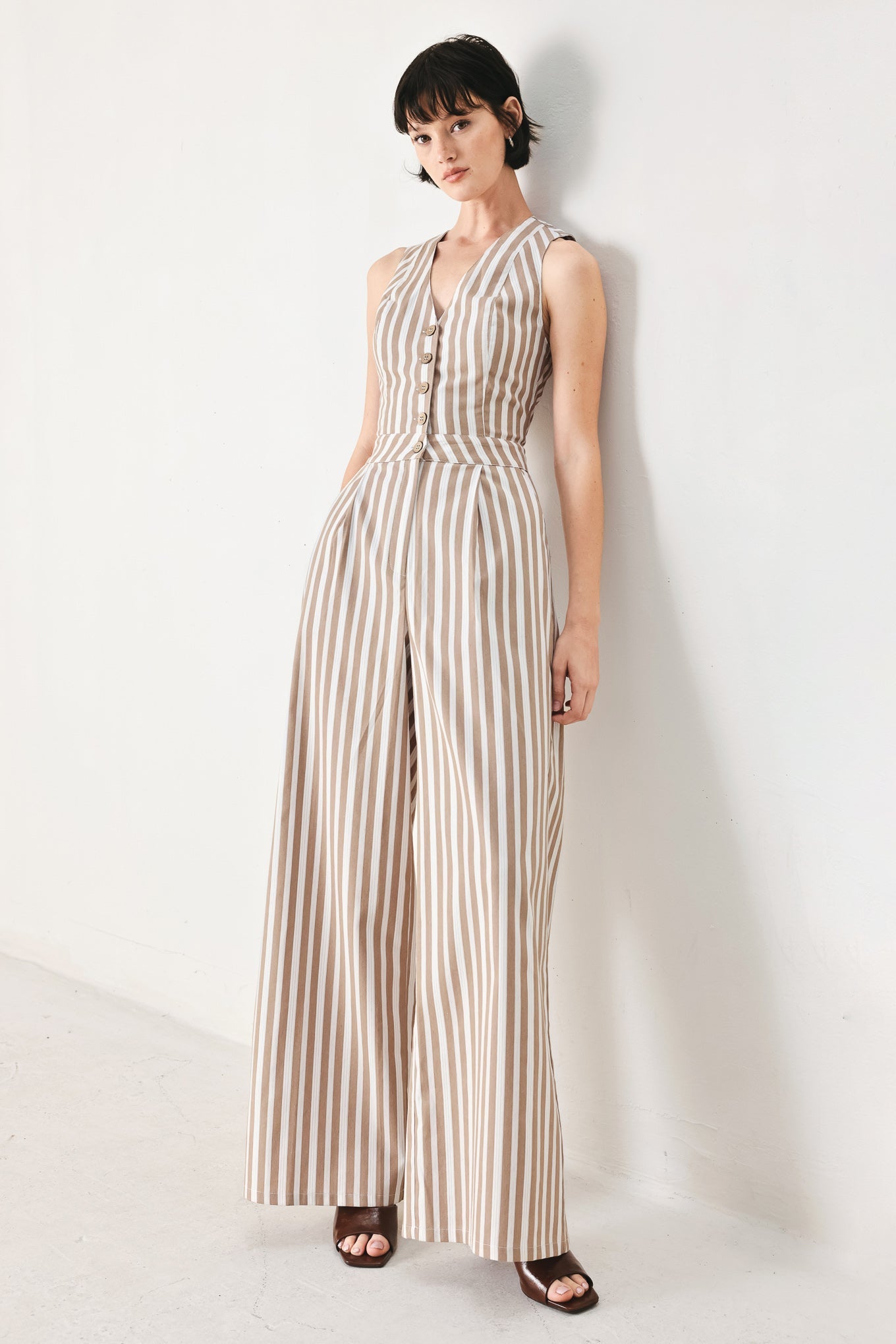 NATURAL RHYTHM WOVEN JUMPSUIT - Flying Tomato - Flyclothing LLC