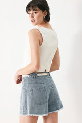 BEACH DAY DENIM SHORTS - Flying Tomato - Flyclothing LLC