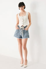 BEACH DAY DENIM SHORTS - Flying Tomato - Flyclothing LLC