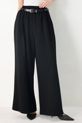 BLACK TIE PALAZZO WIDE LEG PANTS - Flying Tomato - Flyclothing LLC