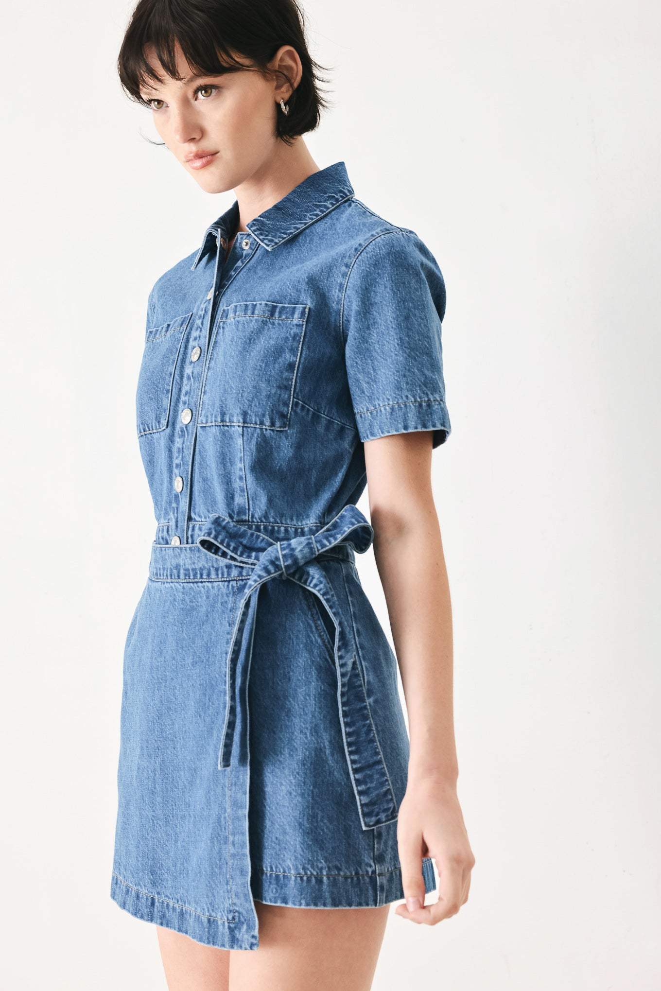 DAILY ROMANCE DENIM SKORT ROMPER - Flying Tomato - Flyclothing LLC