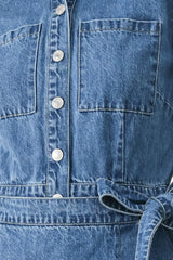 DAILY ROMANCE DENIM SKORT ROMPER - Flying Tomato - Flyclothing LLC