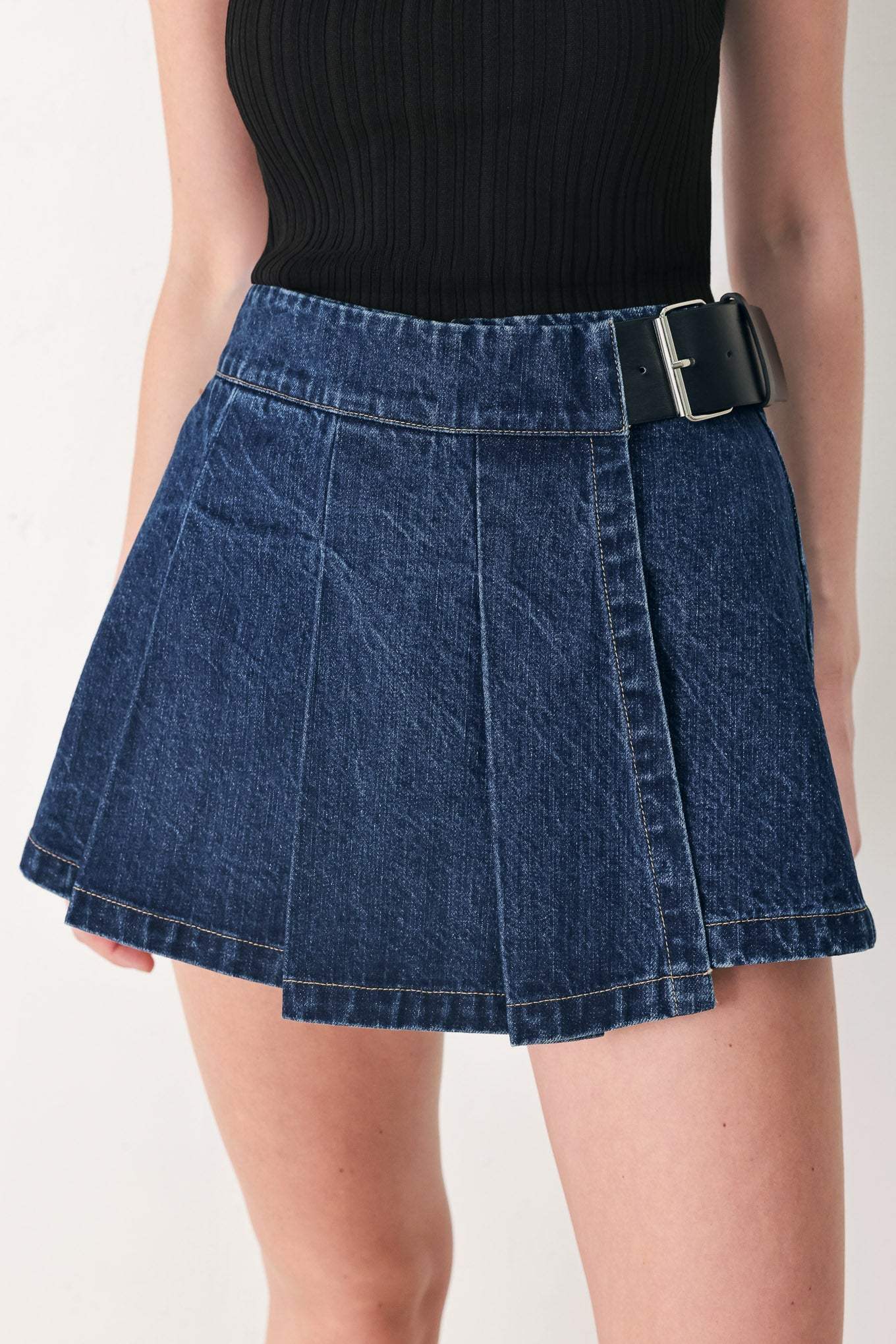 OFF DUTY DENIM SKORT - Flying Tomato - Flyclothing LLC