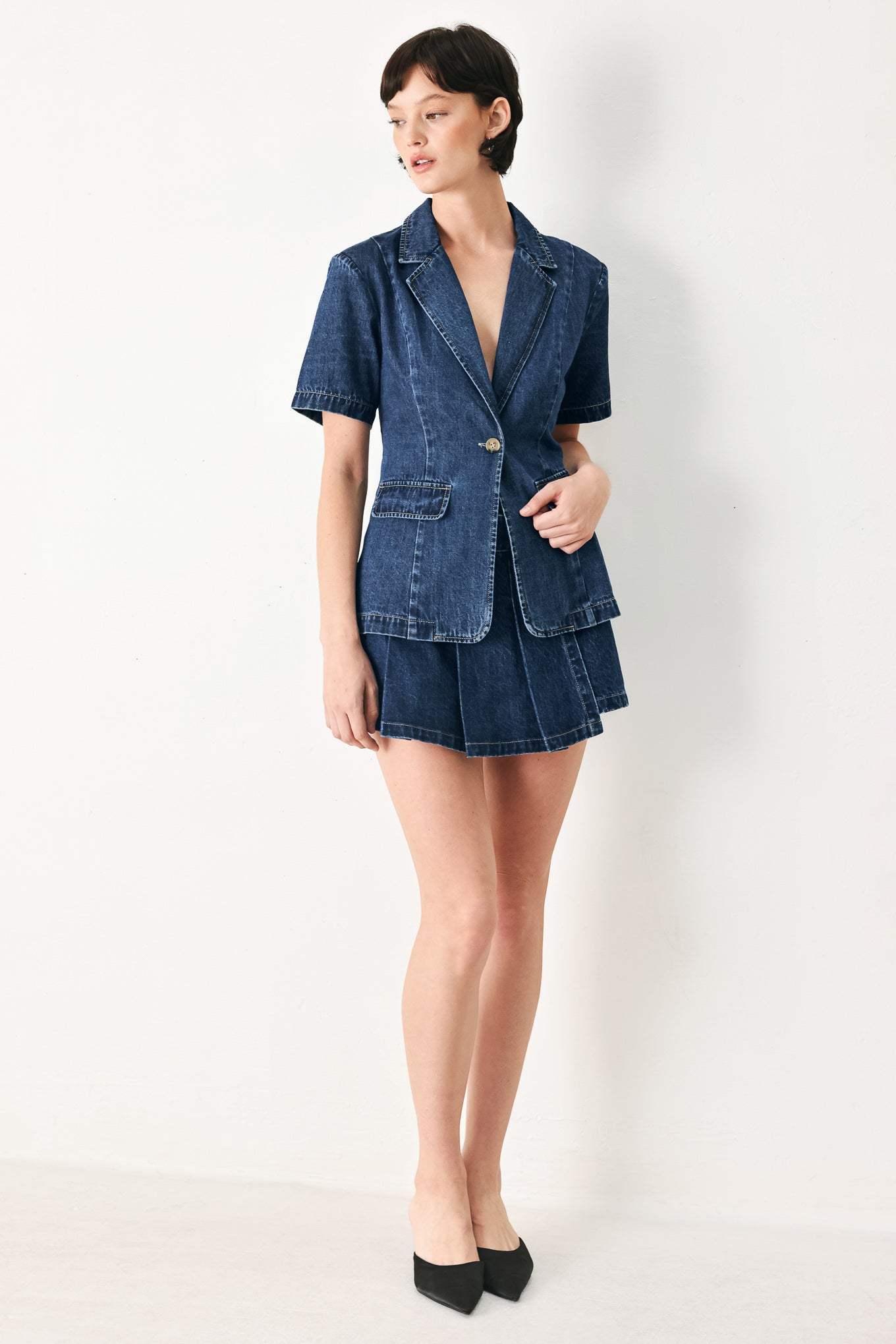 OFF DUTY DENIM SKORT - Flying Tomato - Flyclothing LLC