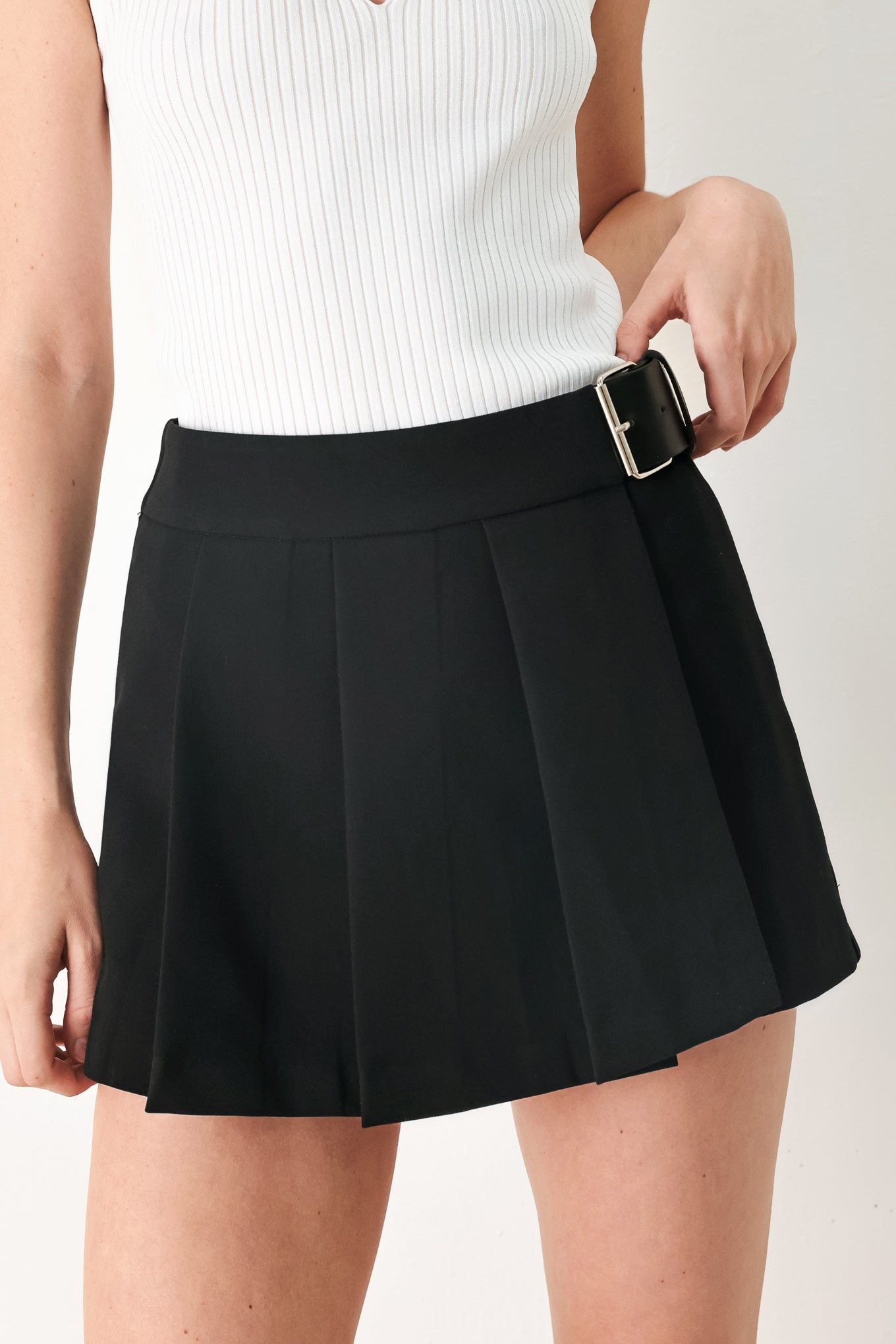 NOIR FLIRT DENIM SKORT - Flying Tomato - Flyclothing LLC