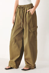 STAY IN MOTION WOVEN BARREL PANTS - Flying Tomato - Flyclothing LLC