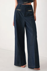 YACHT CLUB WOVEN WIDE LEG PANTS