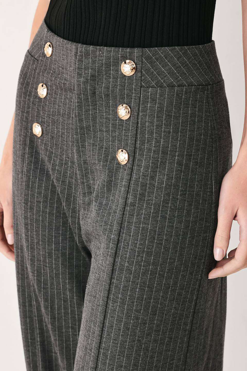 MODERN PINSTRIPE WOVEN PANTS
