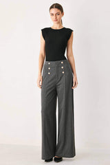 MODERN PINSTRIPE WOVEN PANTS