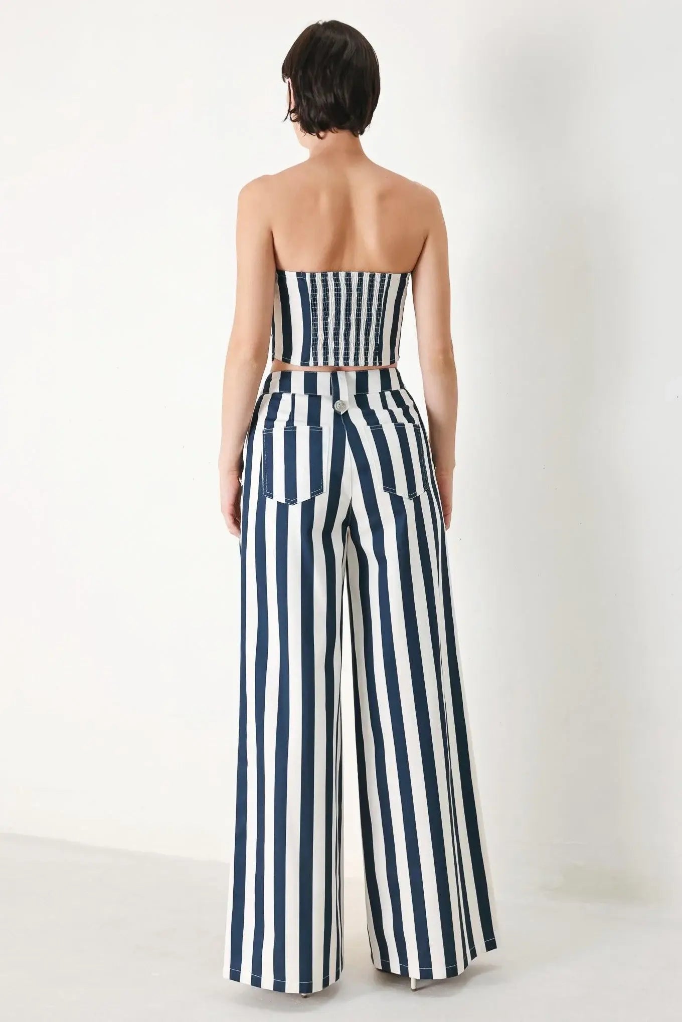 NAVY BLOSSOM WOVEN PANTS - Flying Tomato - Flyclothing LLC