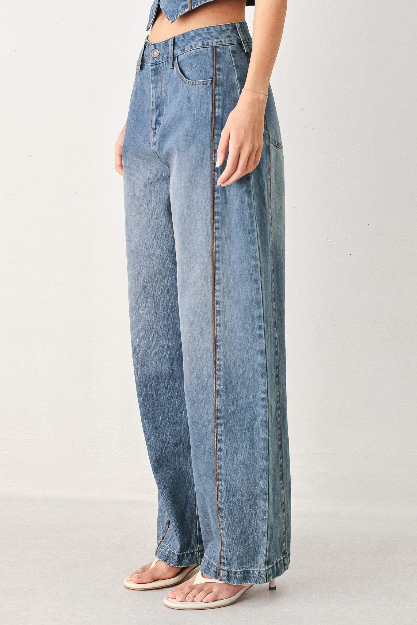 WESTERN MUSE DENIM BALLON PANTS - Flying Tomato - Flyclothing LLC