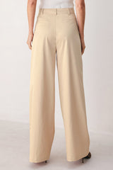 PARCHMENT RELAXED-FIT WOVEN PANTS