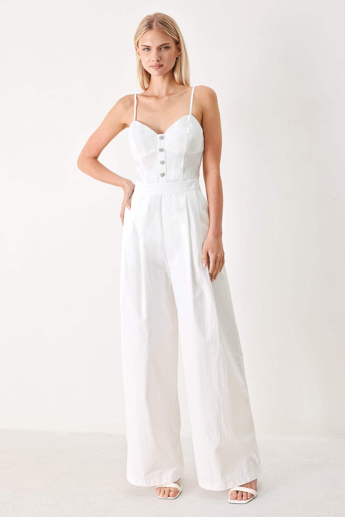 TRUE LOVE LOOK WOVEN JUMPSUIT - Flying Tomato - Flyclothing LLC
