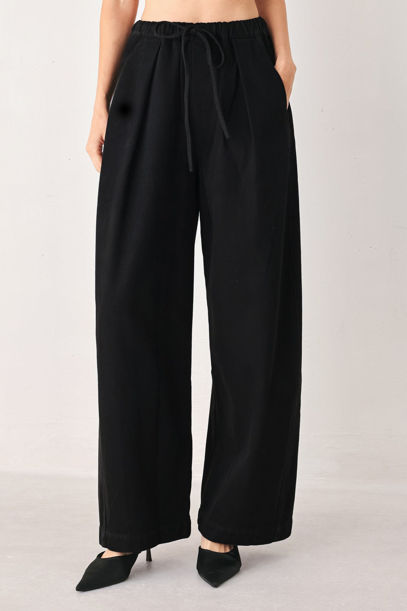 NIGHTSHADE FLOWY DRAWSTRING WOVEN PANTS