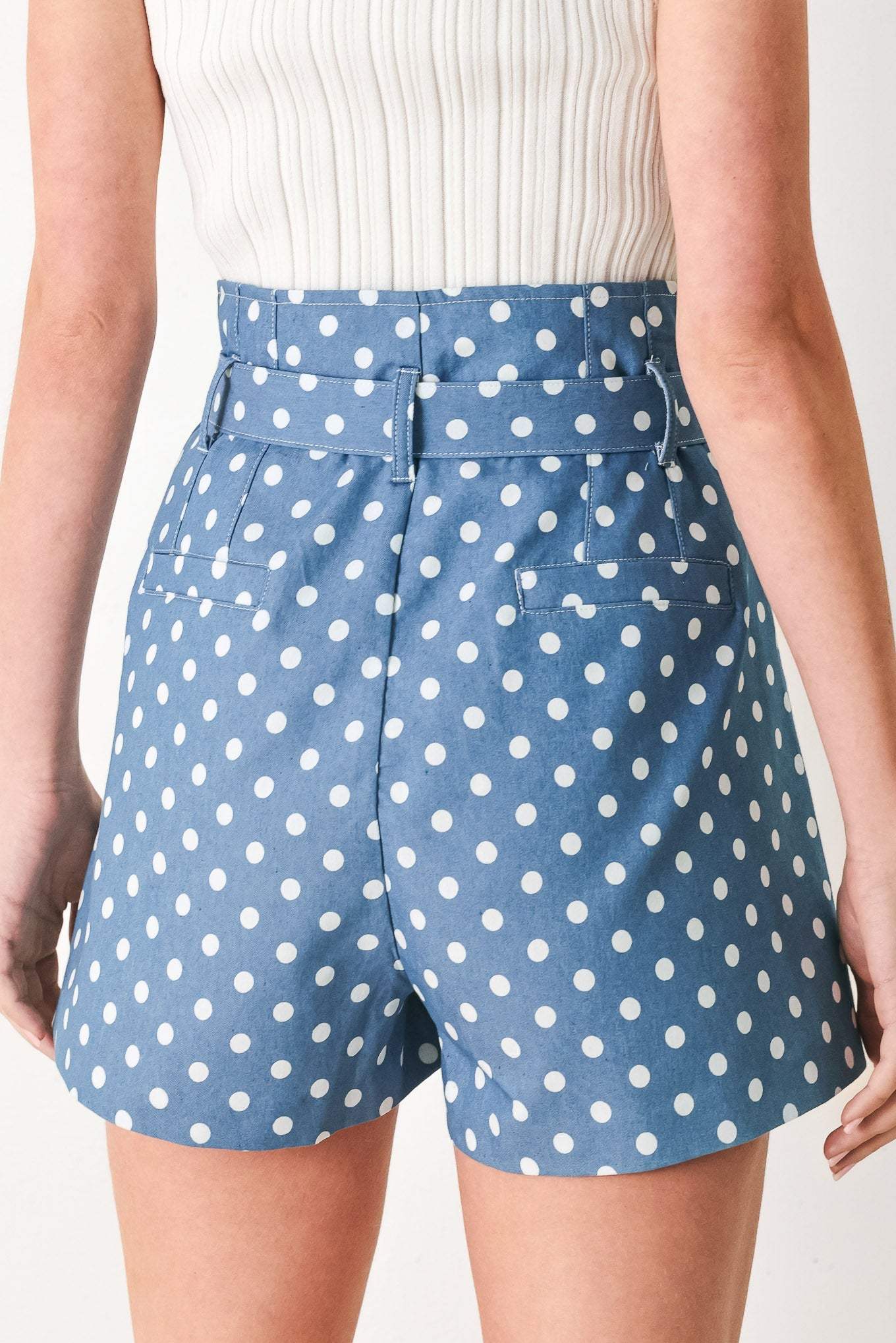 FLIRTY DOTS TIE WOVEN SHORTS - Flying Tomato - Flyclothing LLC