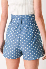 FLIRTY DOTS TIE WOVEN SHORTS - Flying Tomato - Flyclothing LLC