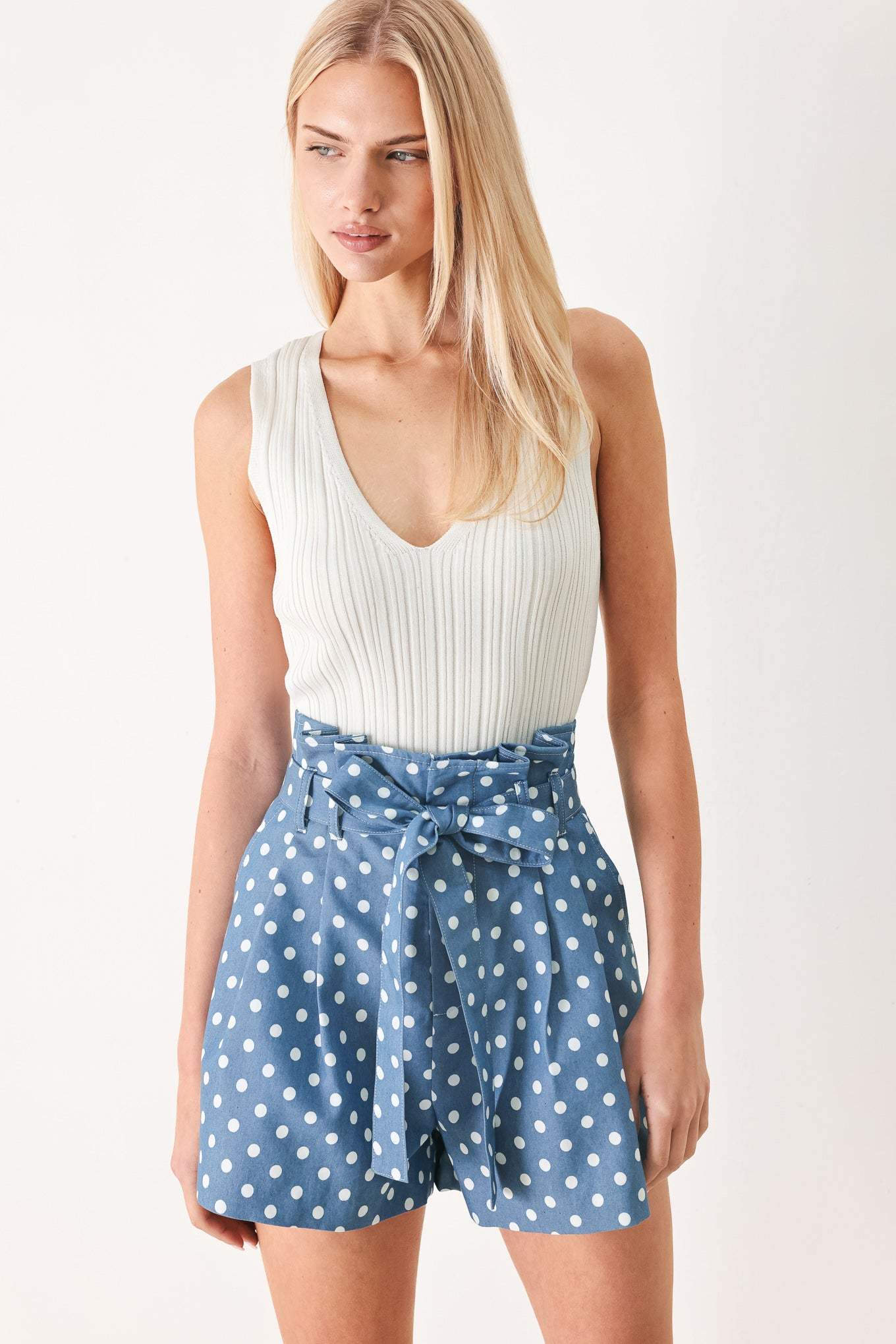 FLIRTY DOTS TIE WOVEN SHORTS - Flying Tomato - Flyclothing LLC