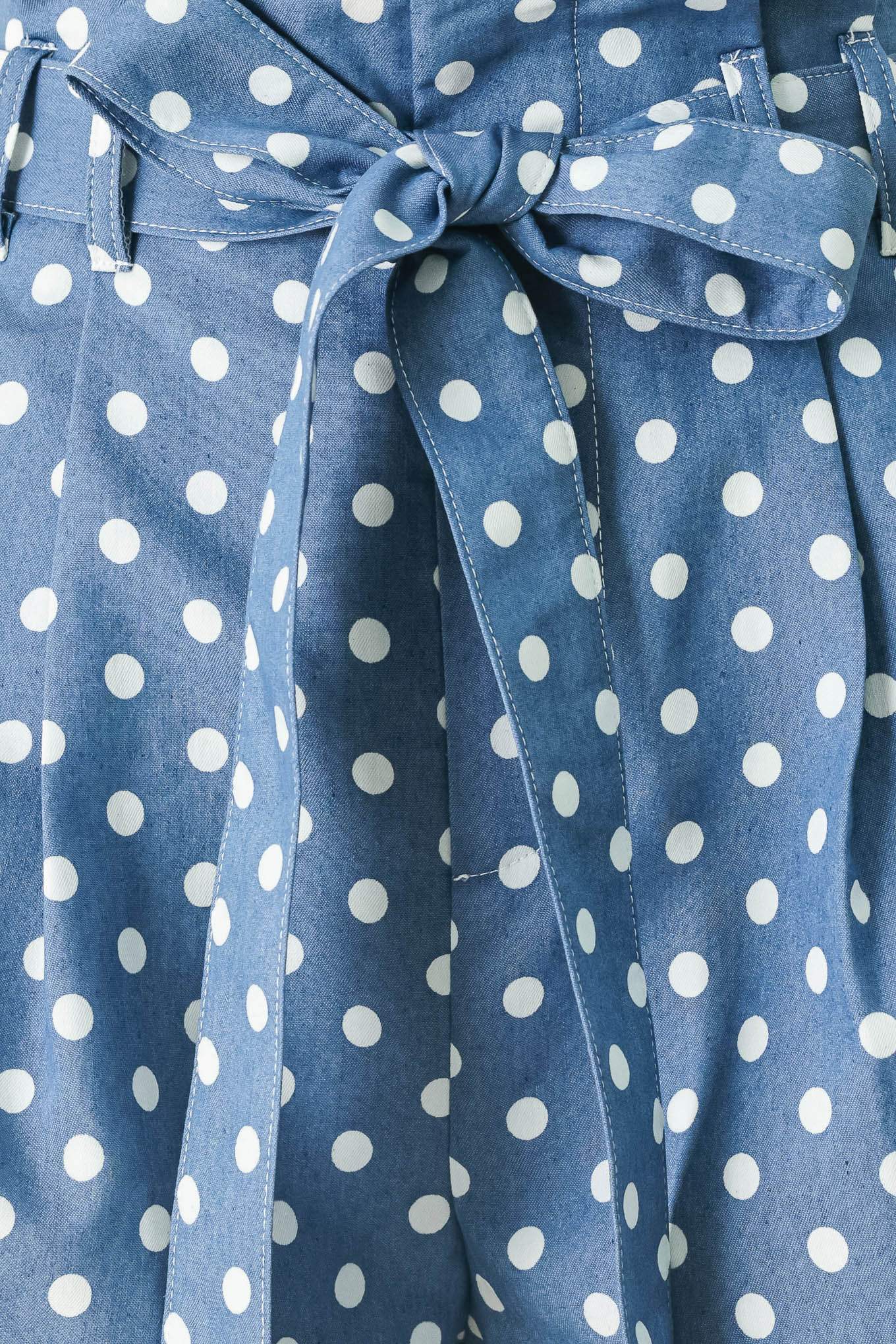 FLIRTY DOTS TIE WOVEN SHORTS - Flying Tomato - Flyclothing LLC