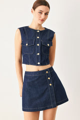 ICONIC INDIGO DENIM SKORT
