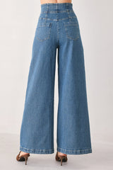 BRIAR BLUE FLARED DENIM PANTS