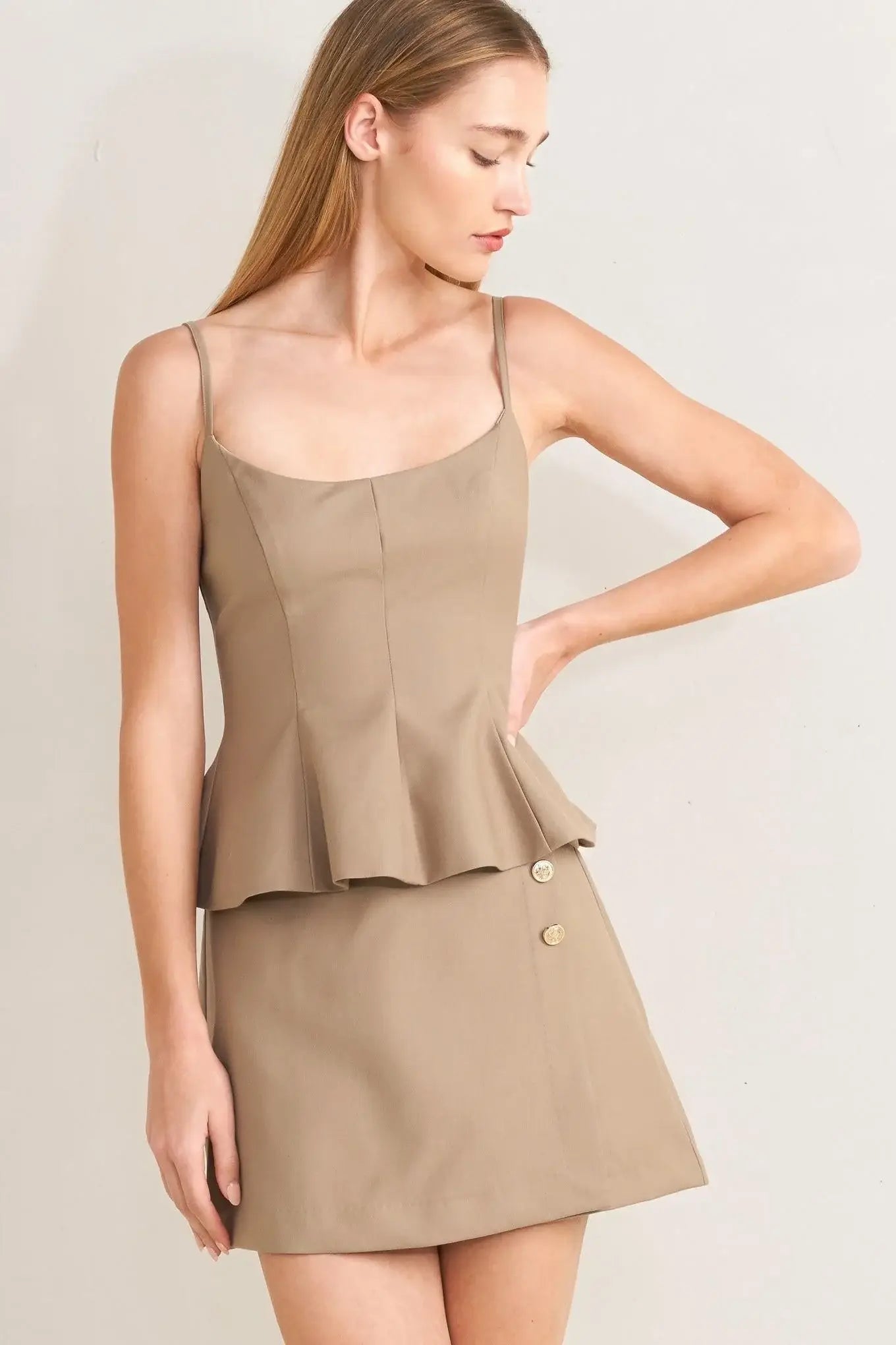 MANHATTAN PEPLUM WOVEN SKORT - Flying Tomato - Flyclothing LLC