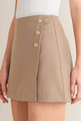 MANHATTAN PEPLUM WOVEN SKORT - Flying Tomato - Flyclothing LLC