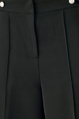 BLACK POWER PALAZZO WOVEN PANTS