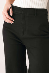DENIM AUTHORITY BLACK DENIM WIDE-LEG PANTS - Flying Tomato - Flyclothing LLC