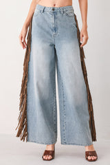 NASHVILLE SIDE WASHED DENIM PANTS