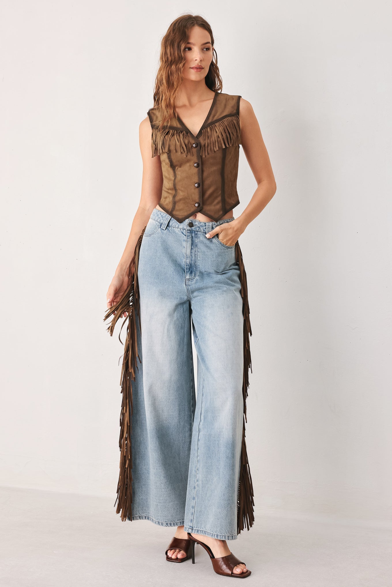 NASHVILLE SIDE WASHED DENIM PANTS