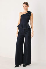 DARK INDIGO DENIM PANTS - Flying Tomato - Flyclothing LLC