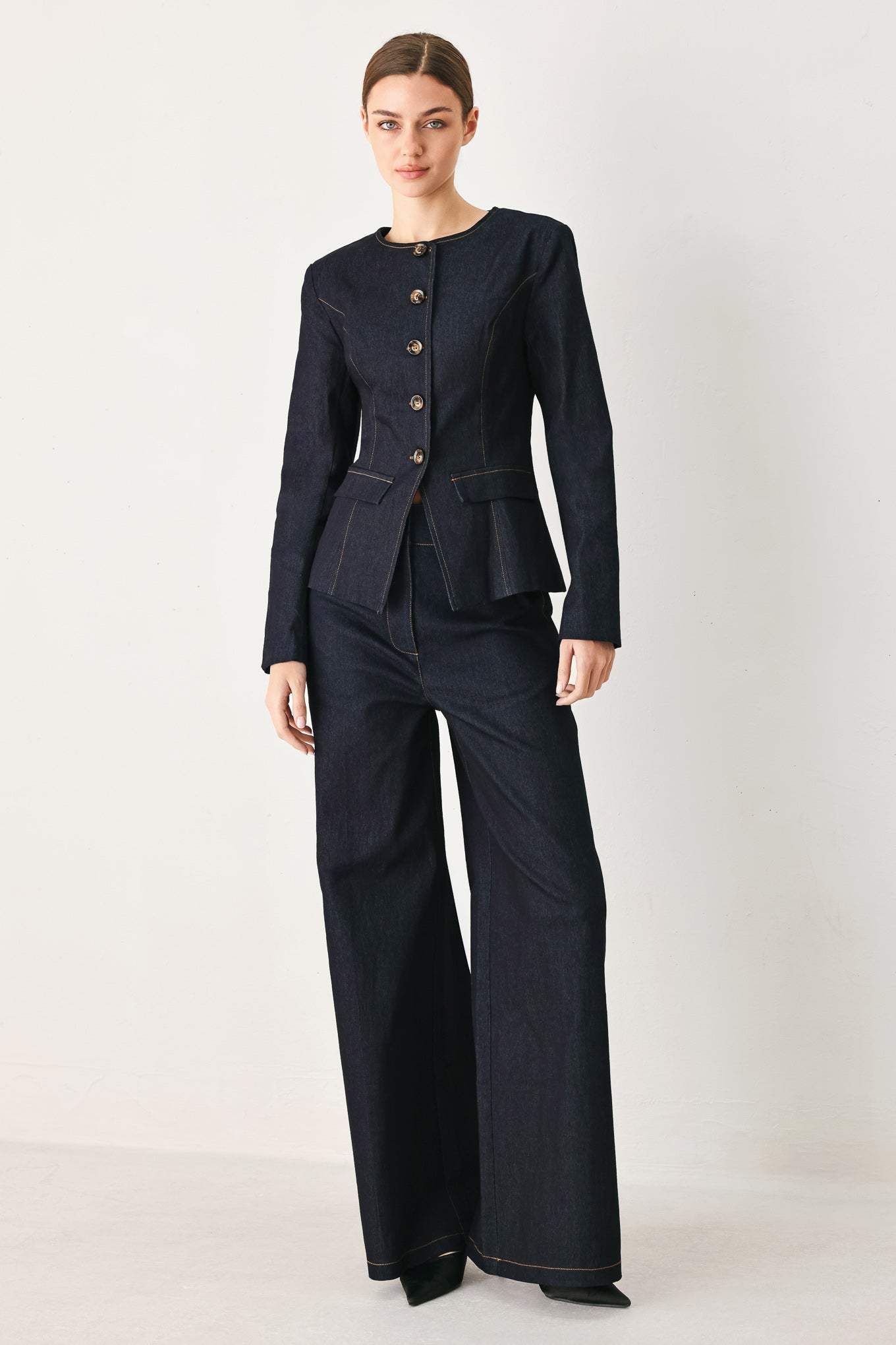 DARK INDIGO DENIM PANTS - Flying Tomato - Flyclothing LLC