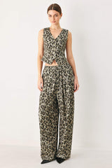 LEOPARD LUXE WOVEN PANTS