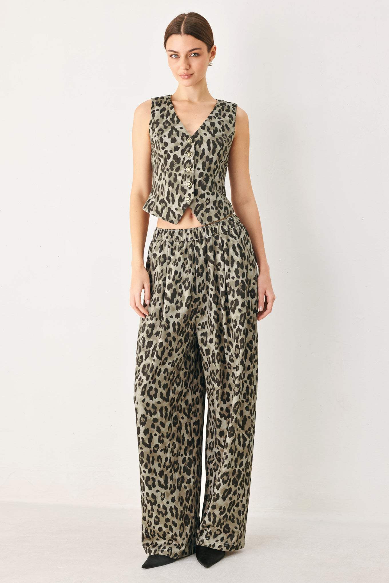 LEOPARD LUXE WOVEN PANTS
