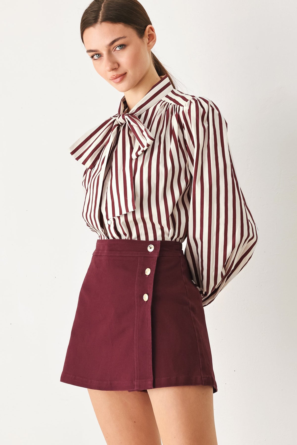 MERLOT RIDGE WOVEN SKORT - Flying Tomato - Flyclothing LLC