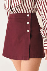 MERLOT RIDGE WOVEN SKORT - Flying Tomato - Flyclothing LLC