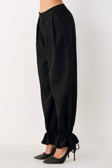 NOIR DRAWSTRING WOVEN PANTS - Flying Tomato - Flyclothing LLC
