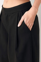 NOIR DRAWSTRING WOVEN PANTS - Flying Tomato - Flyclothing LLC